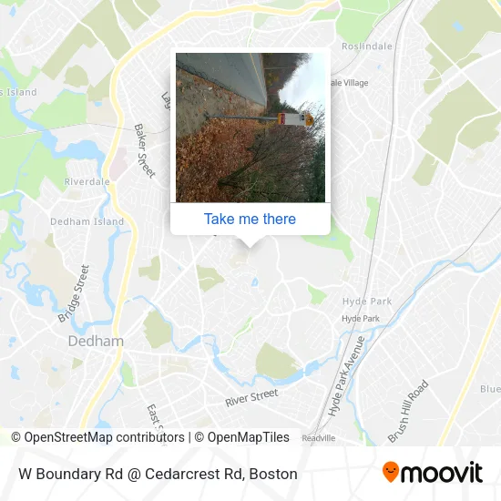 W Boundary Rd @ Cedarcrest Rd map