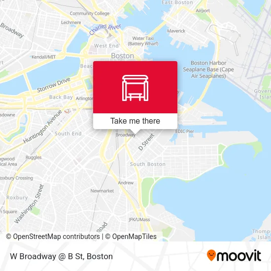 W Broadway @ B St map