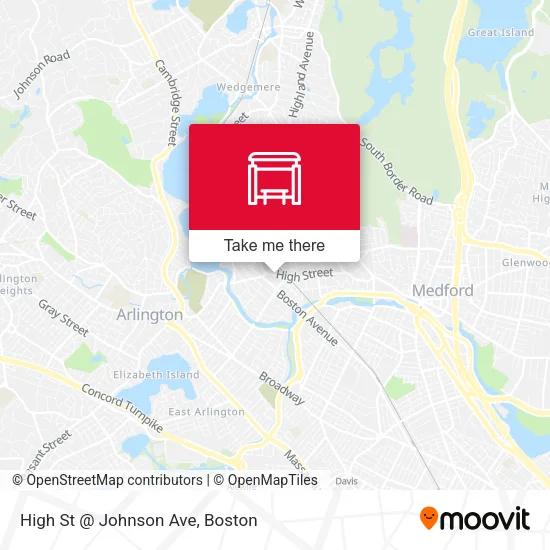 Mapa de High St @ Johnson Ave