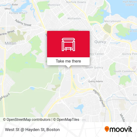 West St @ Hayden St map