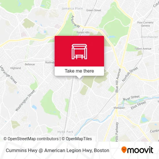 Cummins Hwy @ American Legion Hwy map