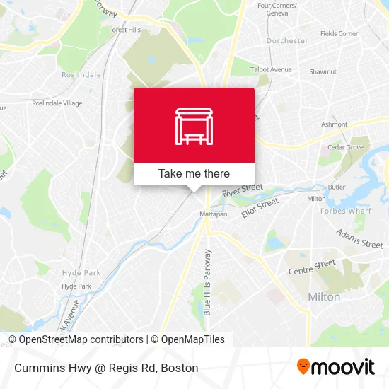 Cummins Hwy @ Regis Rd map