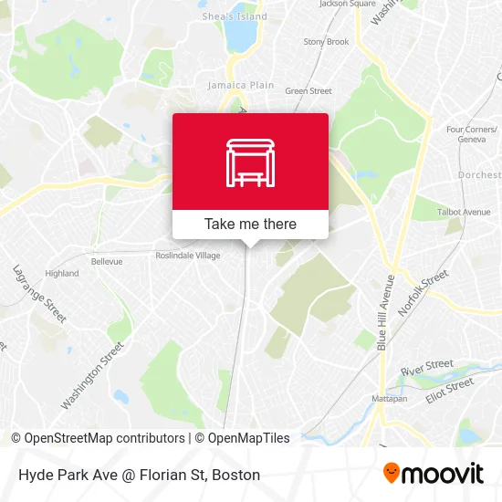 Hyde Park Ave @ Florian St map