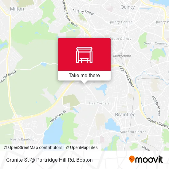 Granite St @ Partridge Hill Rd map