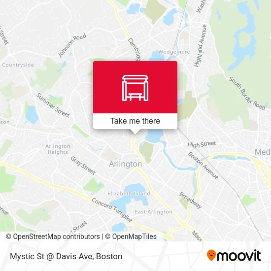 Mystic St @ Davis Ave map