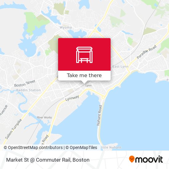 Mapa de Market St @ Commuter Rail