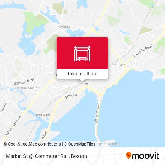 Mapa de Market St @ Commuter Rail