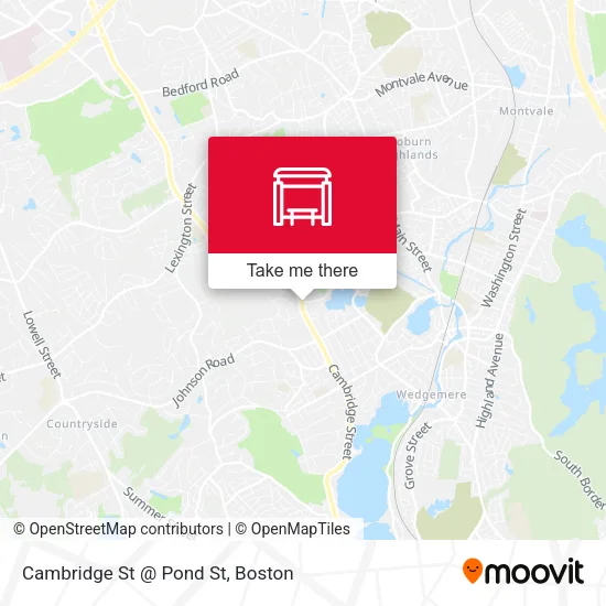 Cambridge St @ Pond St map