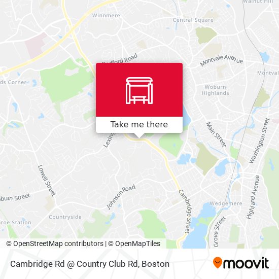 Cambridge Rd @ Country Club Rd map