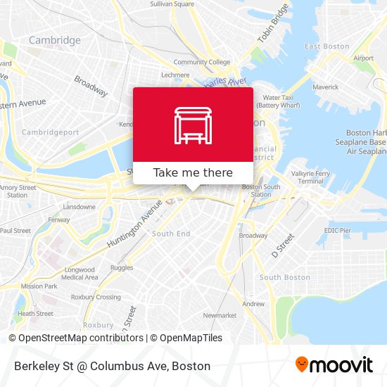 Berkeley St @ Columbus Ave map