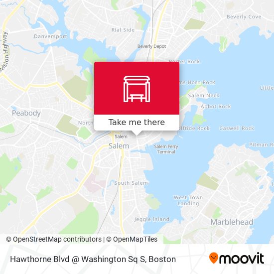Mapa de Hawthorne Blvd @ Washington Sq S