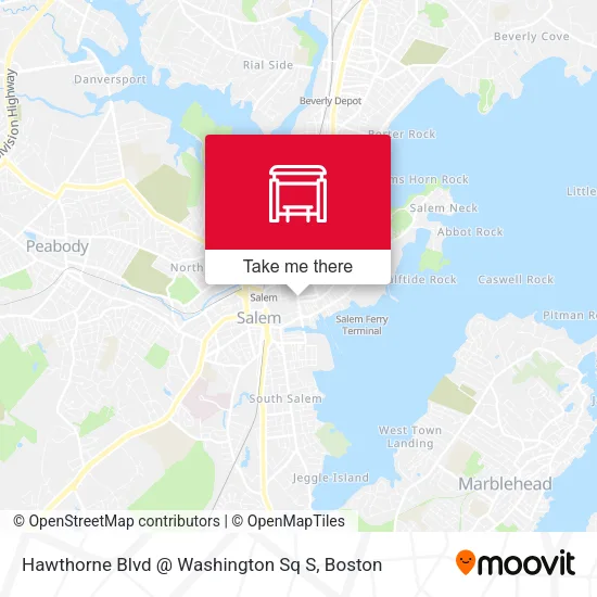 Mapa de Hawthorne Blvd @ Washington Sq S