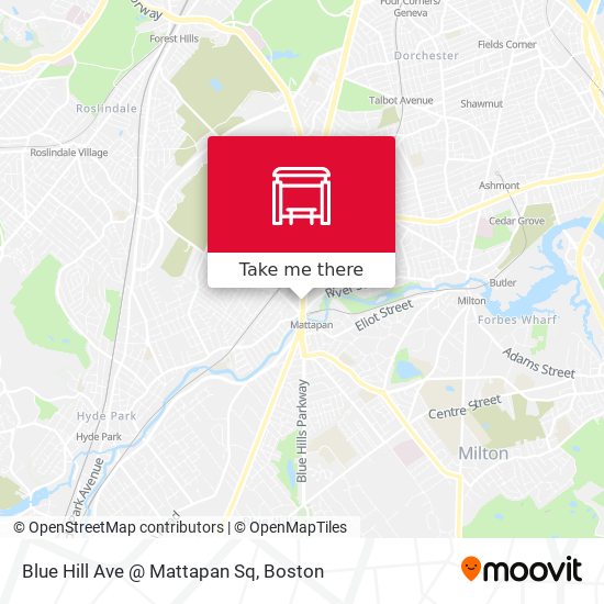 Mapa de Blue Hill Ave @ Mattapan Sq