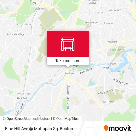 Blue Hill Ave @ Mattapan Sq map