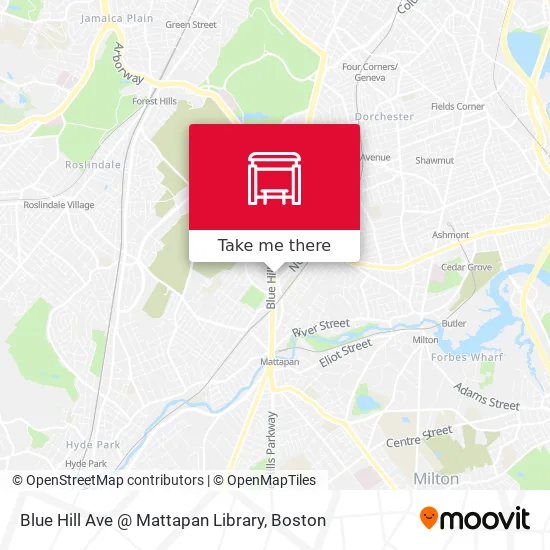 Mapa de Blue Hill Ave @ Mattapan Library