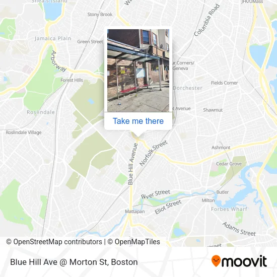 Mapa de Blue Hill Ave @ Morton St