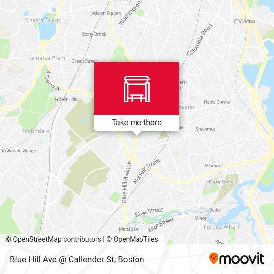 Blue Hill Ave @ Callender St map