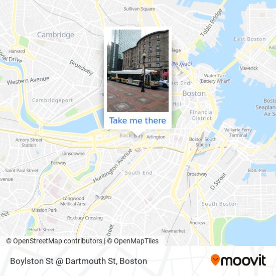 Boylston St @ Dartmouth St map