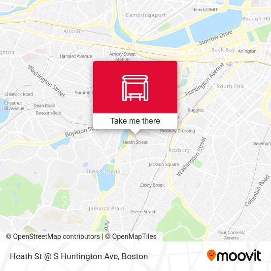 Mapa de Heath St @ S Huntington Ave