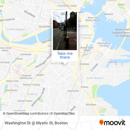 Washington St @ Mystic St map