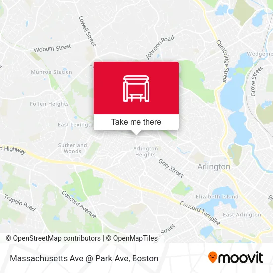 Massachusetts Ave @ Park Ave map