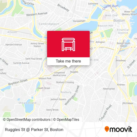 Mapa de Ruggles St @ Parker St