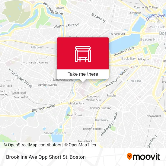 Brookline Ave Opp Short St map