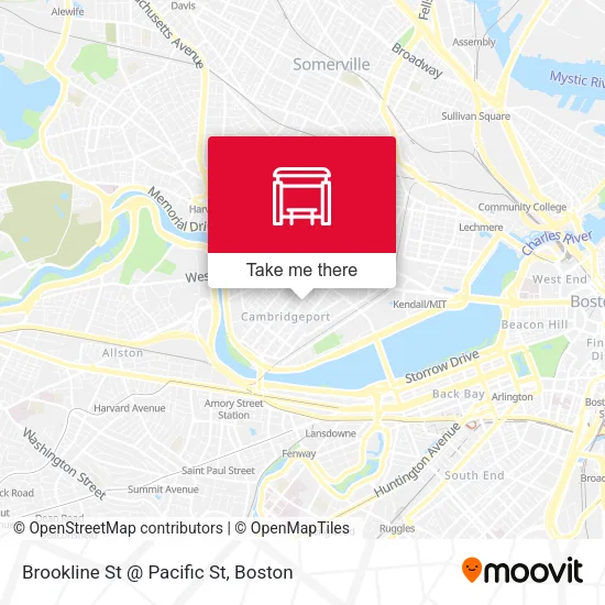 Brookline St @ Pacific St map