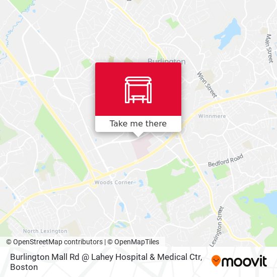 Burlington Mall Rd @ Lahey Hospital & Medical Ctr map