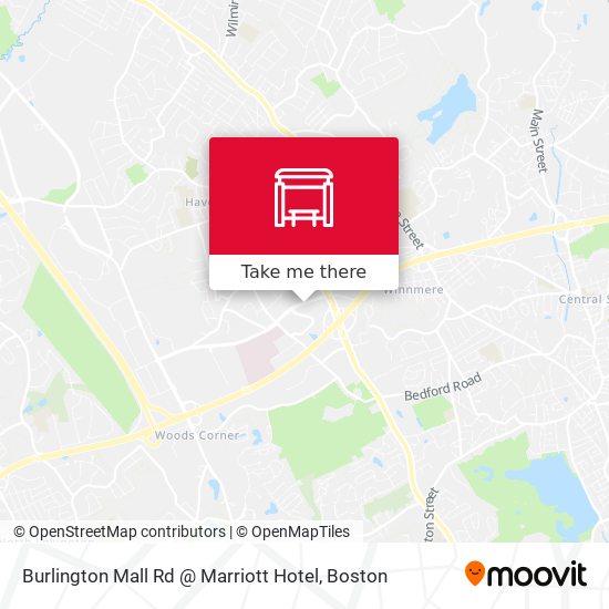 Mapa de Burlington Mall Rd @ Marriott Hotel