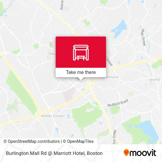 Mapa de Burlington Mall Rd @ Marriott Hotel