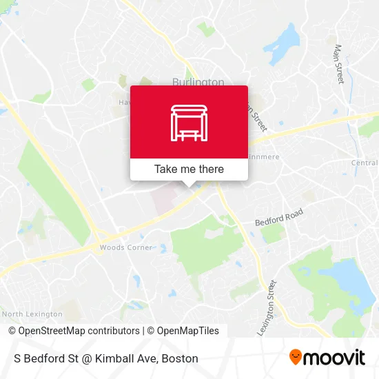 S Bedford St @ Kimball Ave map