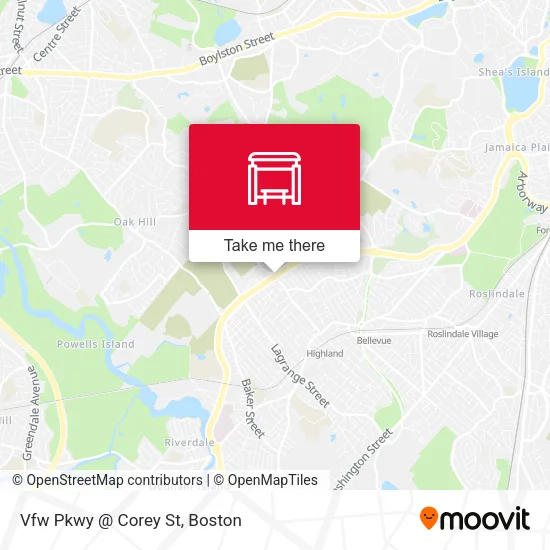 Mapa de Vfw Pkwy @ Corey St