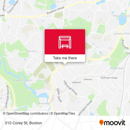 Mapa de 310 Corey St