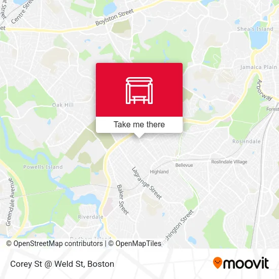 Corey St @ Weld St map