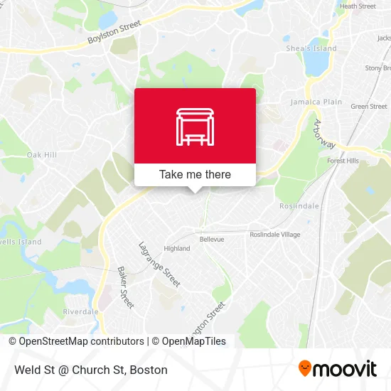 Weld St @ Church St map
