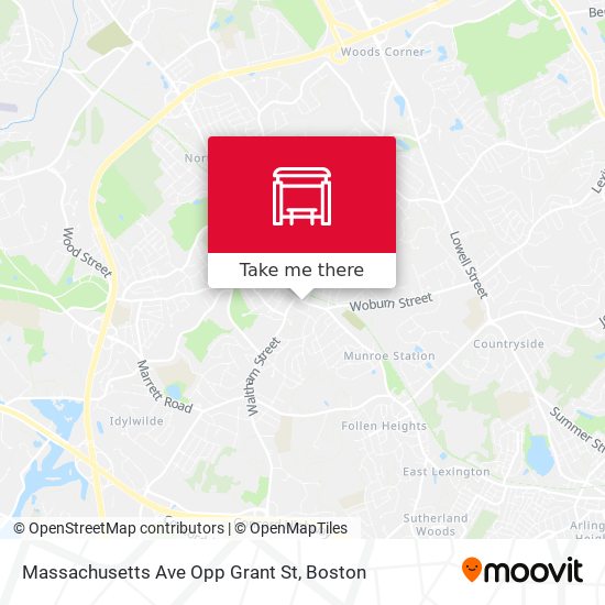 Massachusetts Ave Opp Grant St map