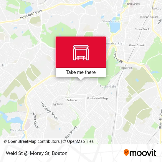 Mapa de Weld St @ Morey St