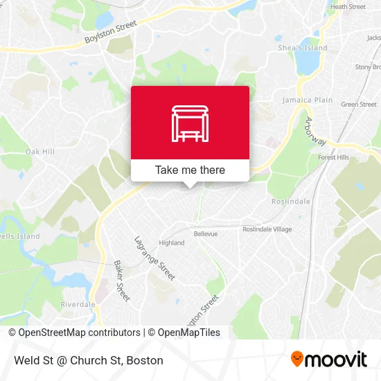 Weld St @ Church St map