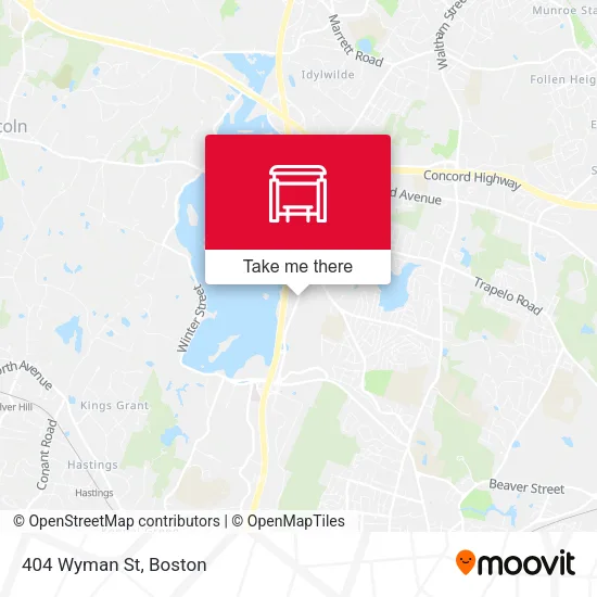 404 Wyman St map