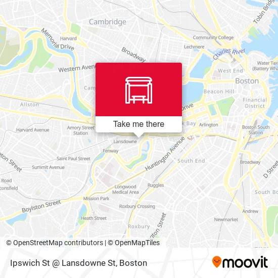 Mapa de Ipswich St @ Lansdowne St