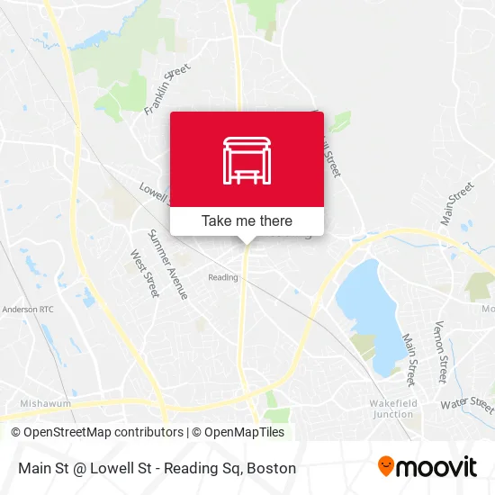 Main St @ Lowell St - Reading Sq map