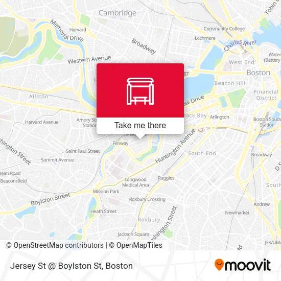 Mapa de Jersey St @ Boylston St