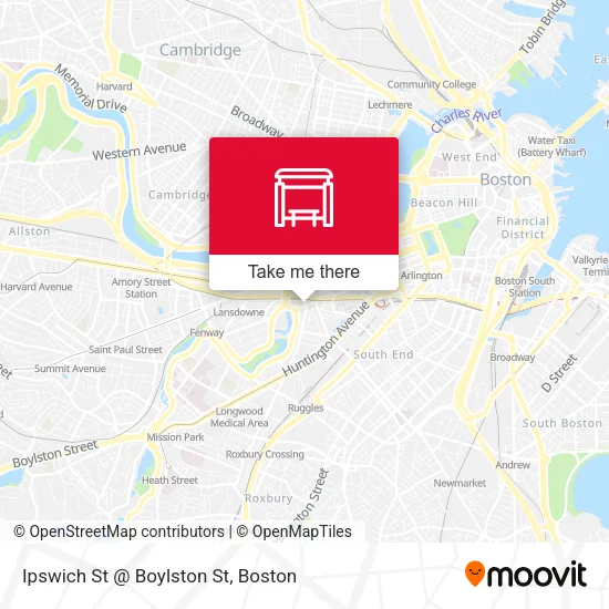 Mapa de Ipswich St @ Boylston St