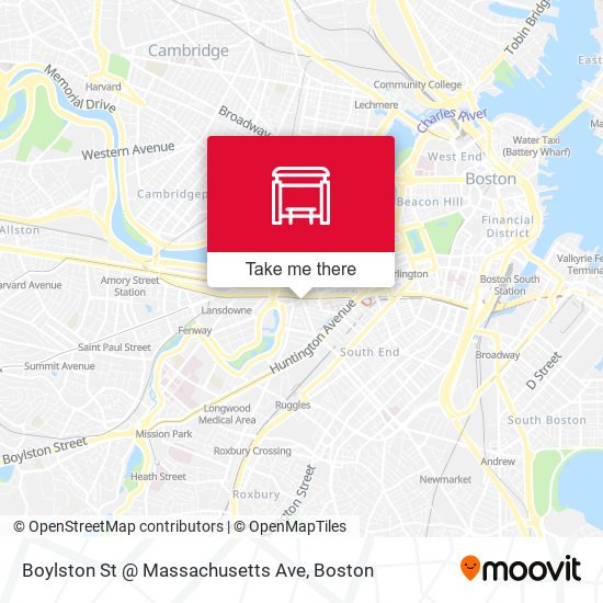 Boylston St @ Massachusetts Ave map
