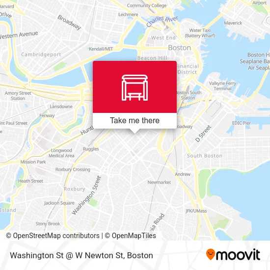 Mapa de Washington St @ W Newton St