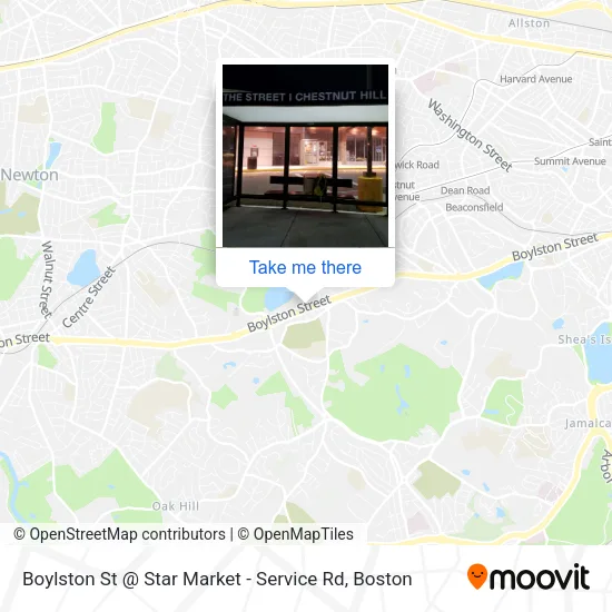 Boylston St @ Star Market - Service Rd map