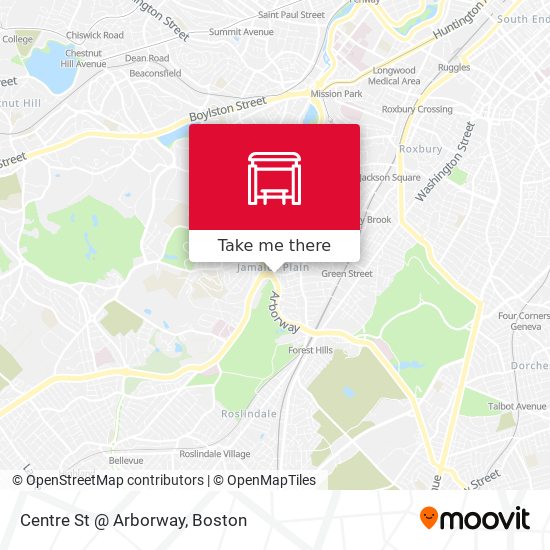 Mapa de Centre St @ Arborway
