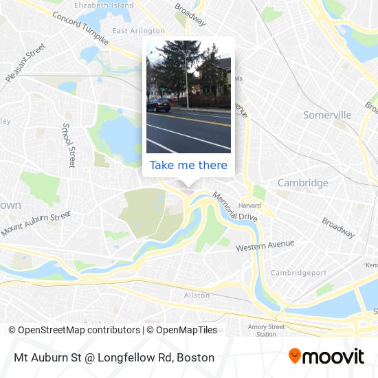 Mt Auburn St @ Longfellow Rd map