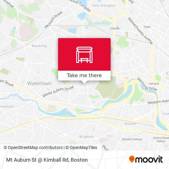 Mt Auburn St @ Kimball Rd map
